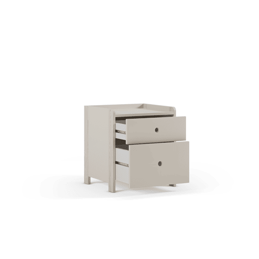 Mesa de cabeceira TERRIL II 2 gavetas cor branco