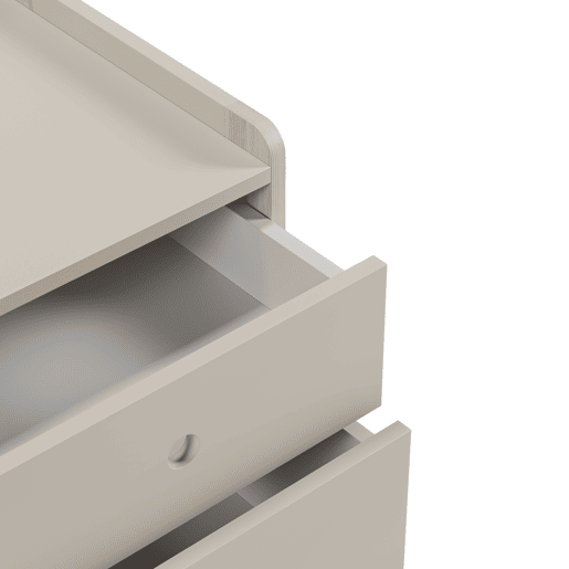 Mesa de cabeceira TERRIL II 2 gavetas cor branco