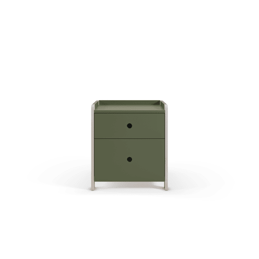 Mesa de cabeceira TERRIL II 2 gavetas cor verde Mesa de cabeceira TERRIL II 2 gavetas cor verde