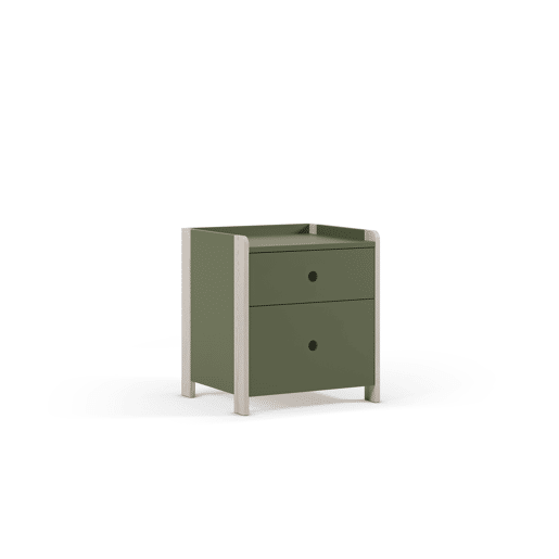 Mesa de cabeceira TERRIL II 2 gavetas cor verde Mesa de cabeceira TERRIL II 2 gavetas cor verde