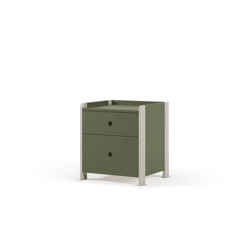 Mesa de cabeceira TERRIL II 2 gavetas cor verde Mesa de cabeceira TERRIL II 2 gavetas cor verde