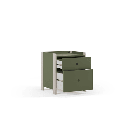 Mesa de cabeceira TERRIL II 2 gavetas cor verde Mesa de cabeceira TERRIL II 2 gavetas cor verde