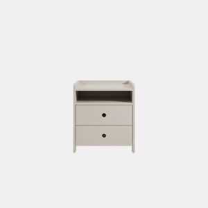 Mesa de cabeceira TERRIL 2 gavetas cor branco