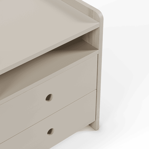Mesa de cabeceira TERRIL 2 gavetas cor branco Mesa de cabeceira TERRIL 2 gavetas cor branco