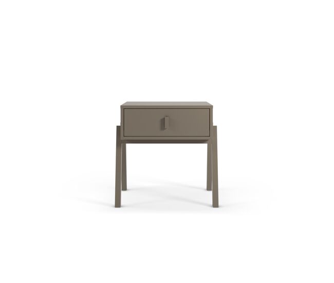Mesita de noche veleta con 1 cajón color cashmer - conforama