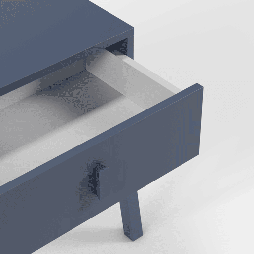 Mesa de cabeceira VELETA 2 gavetas cor azul Mesa de cabeceira VELETA 2 gavetas cor azul