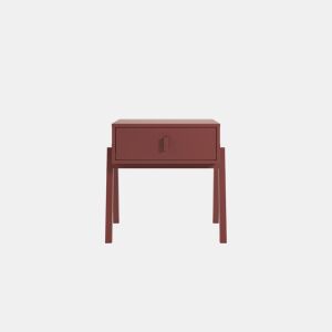 Mesa de cabeceira VELETA 2 gavetas cor castanho
