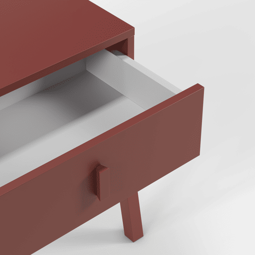 Mesa de cabeceira VELETA 2 gavetas cor castanho Mesa de cabeceira VELETA 2 gavetas cor castanho