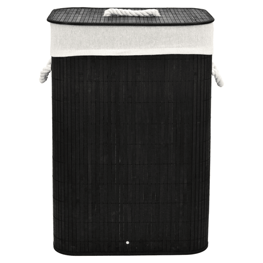 Cesto para roupa suja CORA bambu 40x30x60cm preto e branco Cesto para roupa suja CORA bambu 40x30x60cm preto e branco