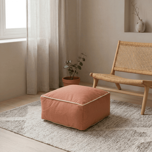 Puff DUKE 25x50x50cm cor terracota Puff DUKE 25x50x50cm cor terracota