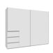 Armario NEVADA PLUS PLUS puertas correderas con cajones Armario NEVADA PLUS PLUS puertas correderas con cajones Blanco