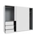 Armario NEVADA PLUS PLUS puertas correderas con cajones Armario NEVADA PLUS PLUS puertas correderas con cajones Blanco