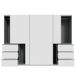 Armario NEVADA PLUS PLUS puertas correderas con cajones Armario NEVADA PLUS PLUS puertas correderas con cajones Blanco
