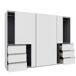 Armario NEVADA PLUS PLUS puertas correderas con cajones Armario NEVADA PLUS PLUS puertas correderas con cajones Blanco