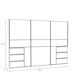 Armario NEVADA PLUS PLUS puertas correderas con cajones Armario NEVADA PLUS PLUS puertas correderas con cajones Blanco