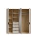 Armario NEVADA PLUS PLUS 207,5x212,7cm puertas batientes, espejo, 4 cajones y estantes Armario NEVADA PLUS PLUS 207,5x212,7cm puertas batientes, espejo, 4 cajones y estantes Roble