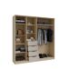 Armario NEVADA PLUS PLUS 207,5x212,7cm puertas batientes, espejo, 4 cajones y estantes Armario NEVADA PLUS PLUS 207,5x212,7cm puertas batientes, espejo, 4 cajones y estantes Roble