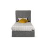 Cama com cabeceira roler LUNEA 95x110x205cm cinza