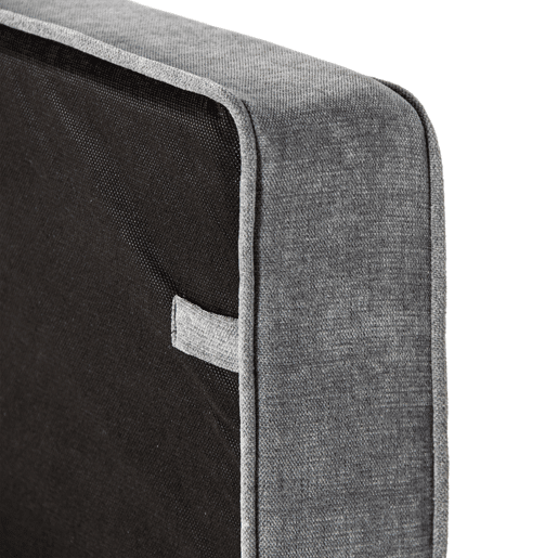 Cama com cabeceira roler LUNEA 95x110x205cm cinza