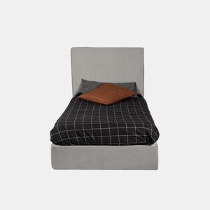Cama com cabeceira roler LUNEA 95x110x205cm bege