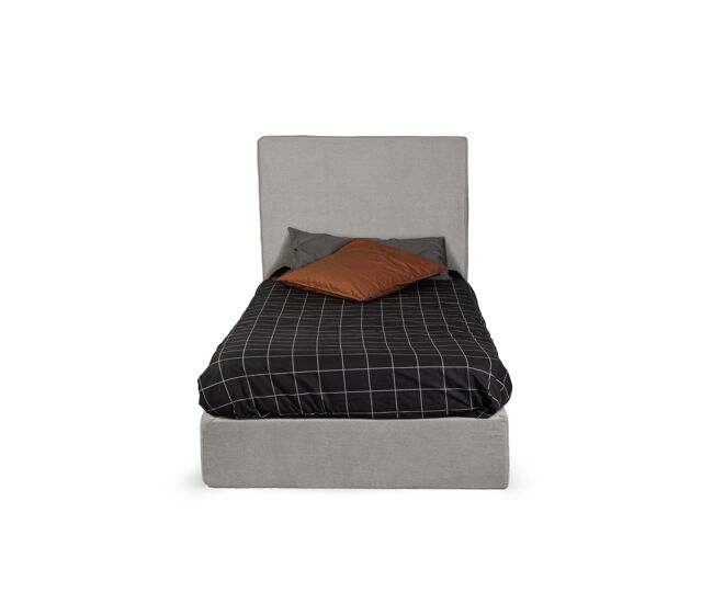 Cama más cabecero roler lunea 95x110x205cm beige - conforama