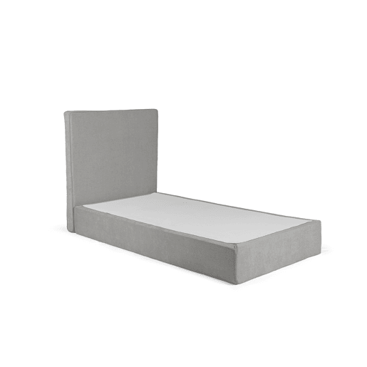 Cama com cabeceira roler LUNEA 95x110x205cm bege