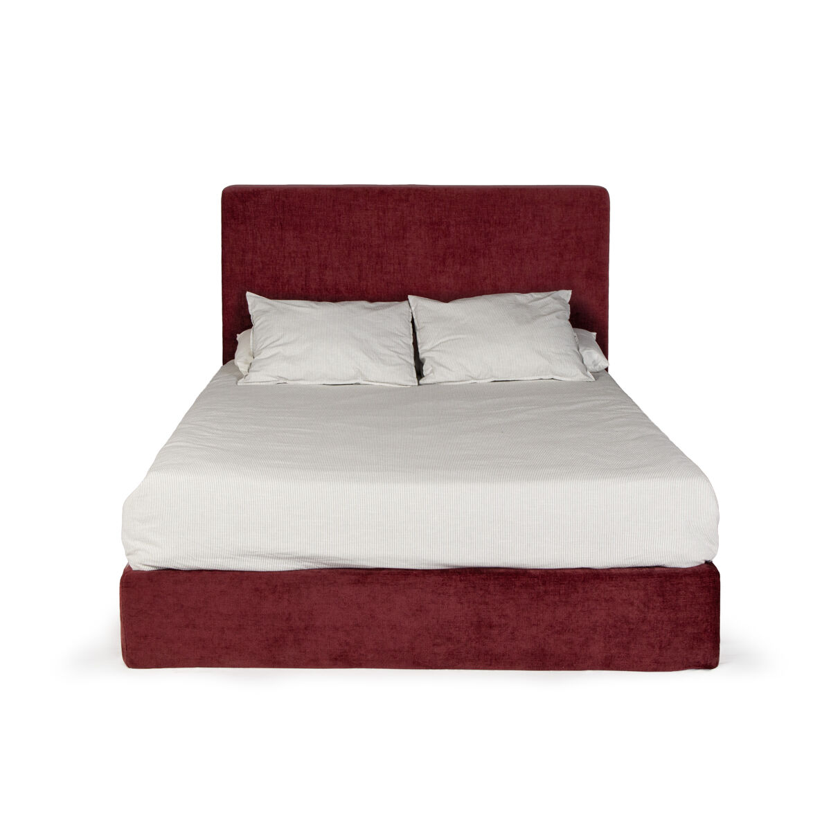 Cama con cabecero roler CALAMO 145x110x205cm Burdeos