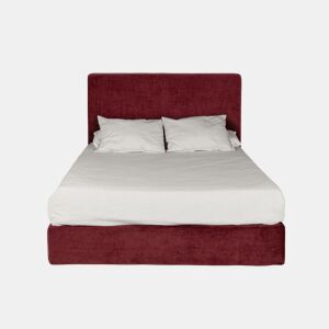 Cama com cabeceira roler CALAMO 145x110x205cm bordeaux
