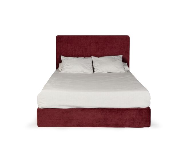 Cama más cabecero roler calamo 145x110x205cm burdeos - conforama