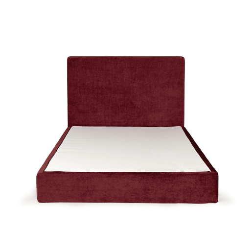 Cama com cabeceira roler CALAMO 145x110x205cm bordeaux