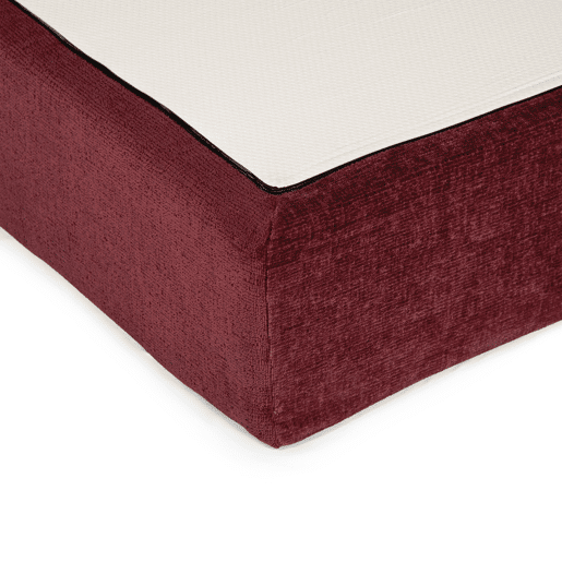 Cama com cabeceira roler CALAMO 145x110x205cm bordeaux