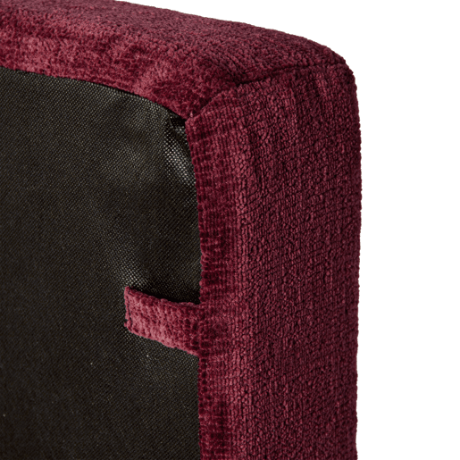Cama com cabeceira roler CALAMO 145x110x205cm bordeaux