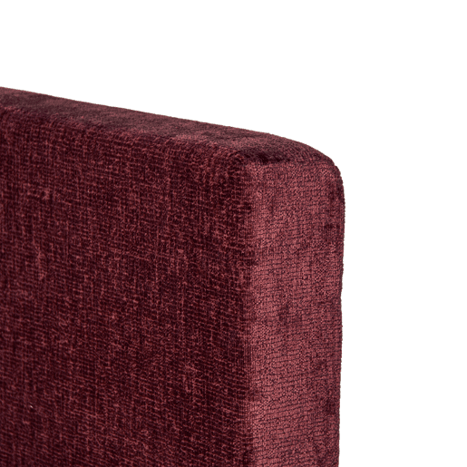 Cama com cabeceira roler CALAMO 145x110x205cm bordeaux
