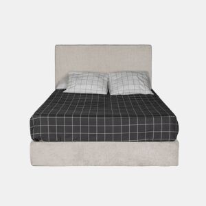 Cama com cabeceira roler CALAMO 145x110x205cm bege