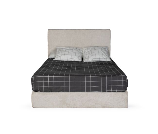 Cama más cabecero roler calamo 145x110x205cm beige - conforama