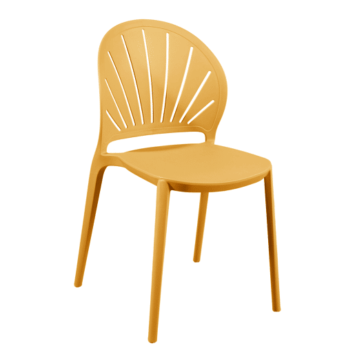 Cadeira de cozinha fixa SUNNY cor amarelo