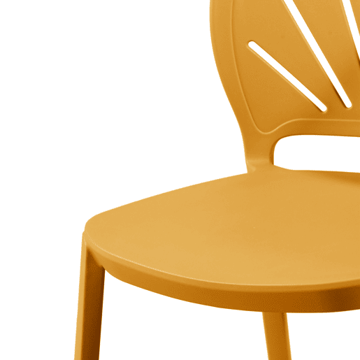 Cadeira de cozinha fixa SUNNY cor amarelo