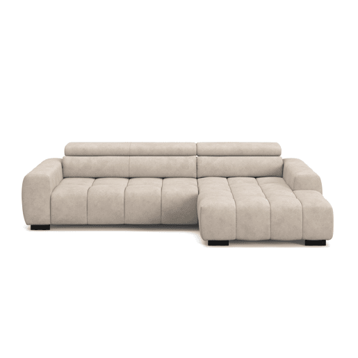 Chaise longue direita ALBERTA com relax elétrico bege Chaise longue direita ALBERTA com relax elétrico bege