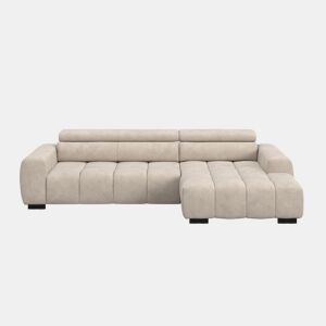 Chaise longue direita ALBERTA com relax elétrico bege