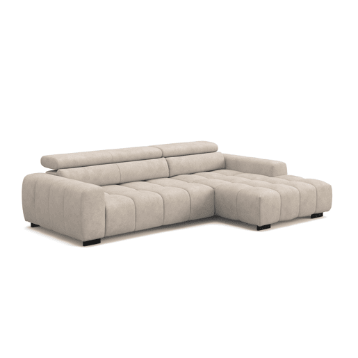 Chaise longue direita ALBERTA com relax elétrico bege Chaise longue direita ALBERTA com relax elétrico bege