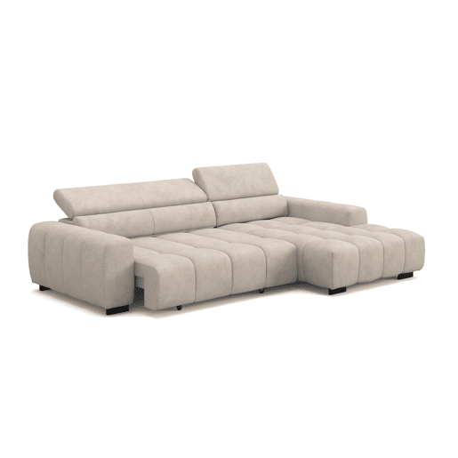 Chaise longue direita ALBERTA com relax elétrico bege Chaise longue direita ALBERTA com relax elétrico bege
