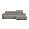 Chaise longue direita ALBERTA com relax elétrico cinza claro