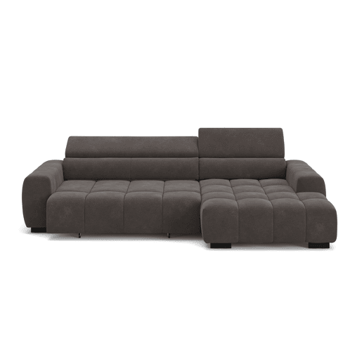Chaise longue direita ALBERTA com relax elétrico cinza escuro Chaise longue direita ALBERTA com relax elétrico cinza escuro