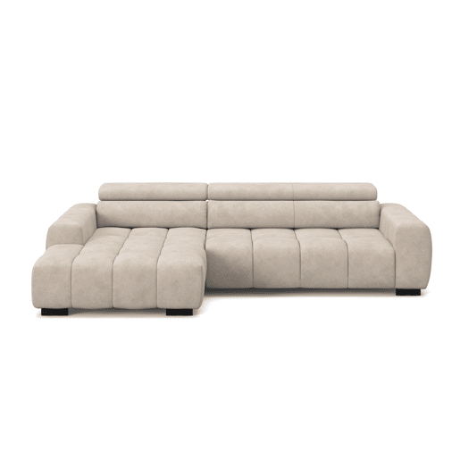 Chaise longue esquerda ALBERTA com relax elétrico bege
