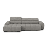 Chaise longue esquerda ALBERTA com relax elétrico cinza claro