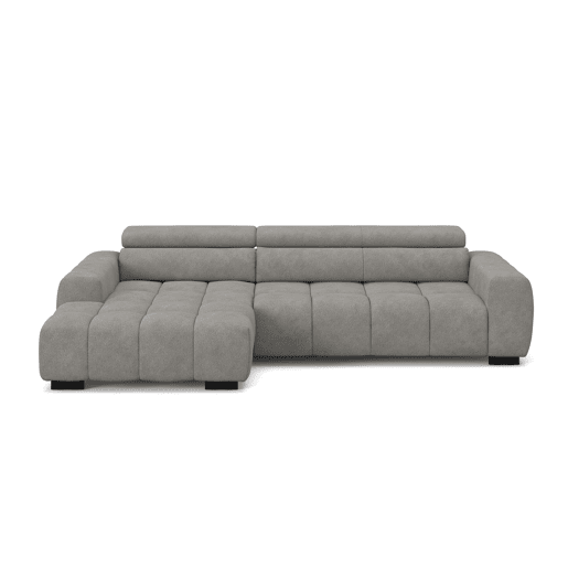 Chaise longue esquerda ALBERTA com relax elétrico cinza claro