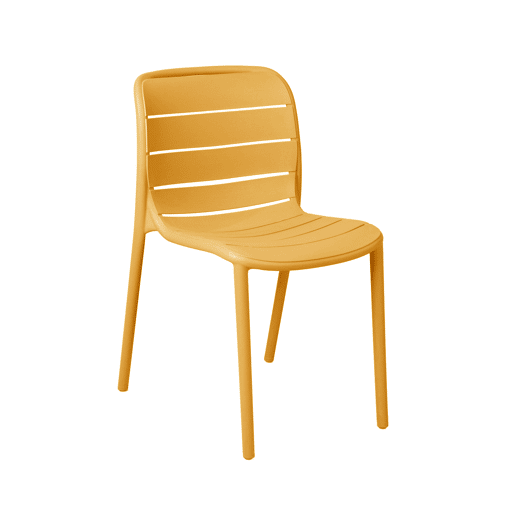 Cadeira de cozinha fixa STRIPE cor amarela