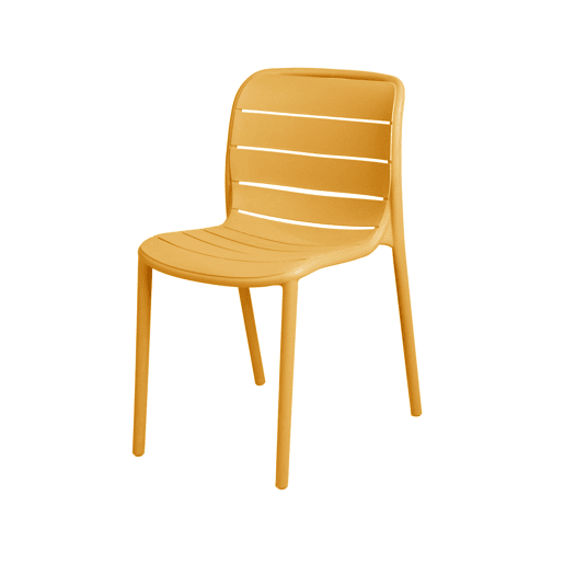 Cadeira de cozinha fixa STRIPE cor amarela