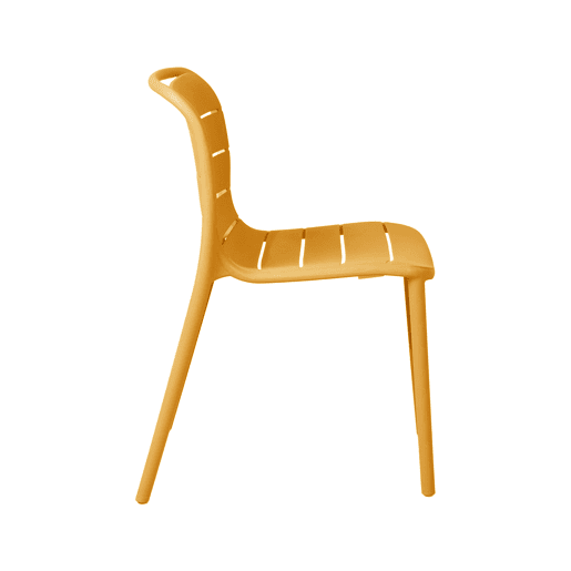 Cadeira de cozinha fixa STRIPE cor amarela