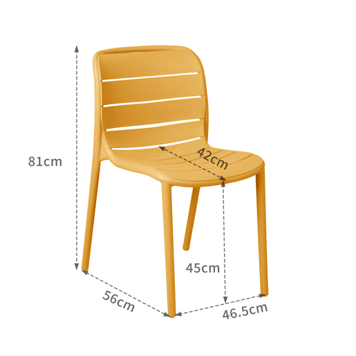 Cadeira de cozinha fixa STRIPE cor amarela